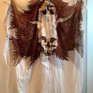 Skull scarf.  Steve Madden